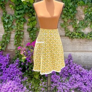 Vintage 60s/70s Half Apron Waist Apron Retro Geometric Colorful One Pocket